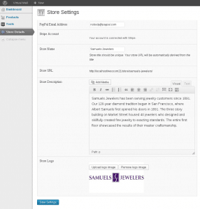WooCommerce Product Vendor Store Settings