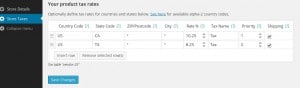 WooCommerce Vendor Stores - Vendor Tax Table