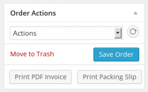 WooCommerce PDF Invoice - Order Actions