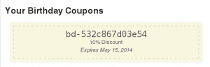 WooCommerce Birthday Coupons - My Account coupons list