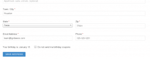 WooCommerce Birthday Coupons - Opt Out Setting