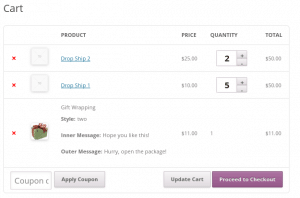 WooCommerce Gift Wrapping added to Cart