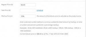 WooCommerce Bitcoin Product Pricer