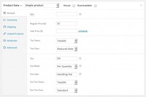 WooCommerce Product Fees & Cart Fees - Product Settings