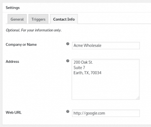 WooCommerce Email Notifications - Contact Info