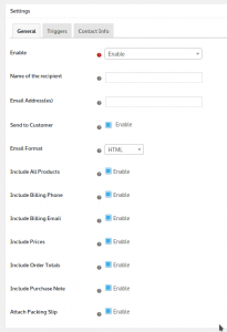 WooCommerce Email Notifications - General Settings