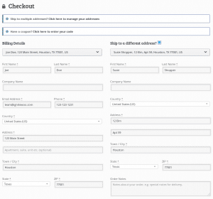 WooCommerce Ship to Multiple Addresses - Checkout Page